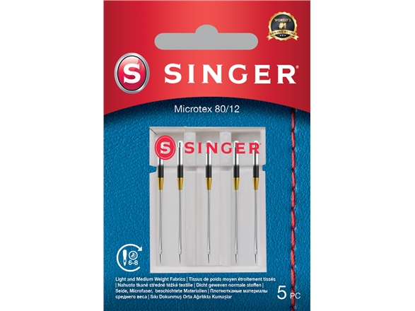 Symaskine Singer Nåle Microtex 80/12 (5 Stk.)