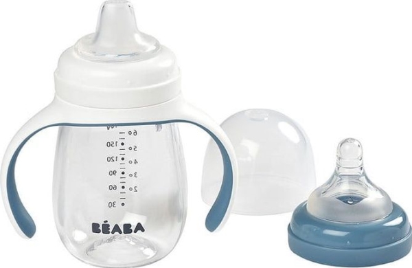 BEABA MOKOMASIS BUTELIUKAS-GERTUVĖ 2IN1, 210 ML, WINDY Mėlynas