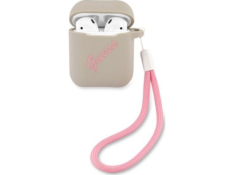 Guess Silicone Cover Vintage Grey, Til Apple Airpods 1 &Amp 2, Guaca2lsvsgp, Blister (Guaca2lsvsgp)