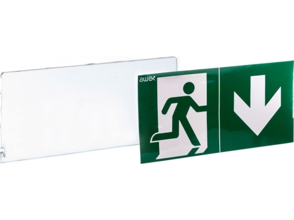AWEX Plexa til dobbelt retningspilsarmatur EXIT L PU32 + PU43 ETL/PLX/PU32+ PU43