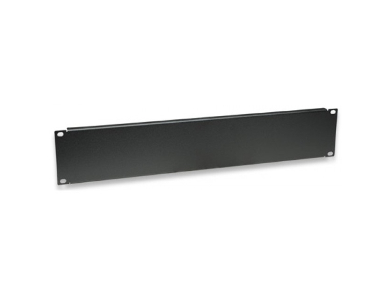 Techly I-Case Blank-2-Bk, Blindpanel, Sort, Metal, 2U, 19", Iso 9001:2008