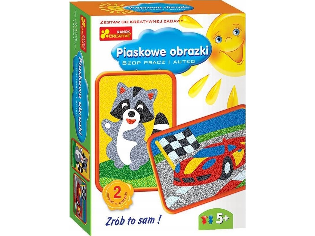 Ranok Sand Pictures - Raccoon And A Toy Car