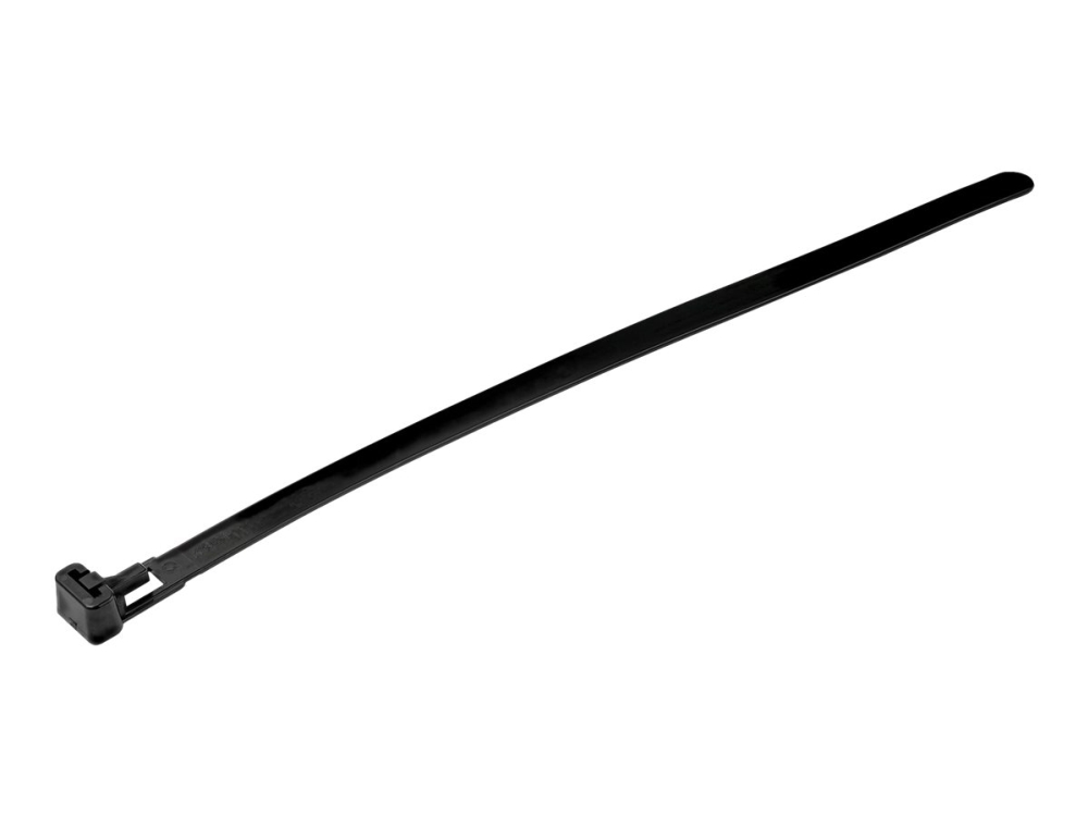 StarTech.com 20cm(8") Reusable Cable Ties, 7mm(1/4") wide, 50mm(1-7/8") Bundle Dia. 22kg(50lb) Tensile Strength, Releasable Nylon Ties,