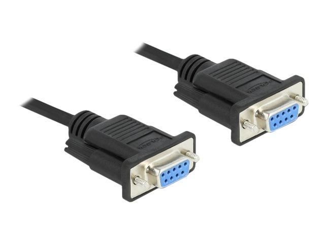 Delock - Seriell kabel - DB-9 (hona) till DB-9 (hona) - 1 m - tumskruvar - svart | TV, Ljud & Bild - Musikstudio - Kablar & Kontakter | GameStuff
