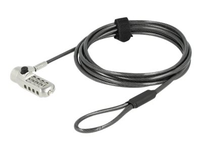 Navilock - Lås för säkerhetskabel - svart, silver - 2 m | Datorer & Surfplattor - Bärbara tillbehör - Övriga tillbehör | GameStuff