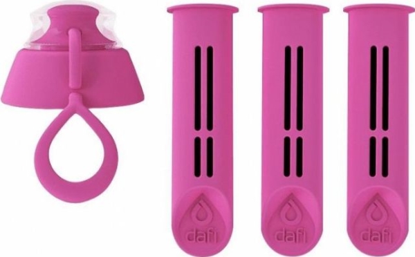 Dafi filterpatron til flaske + hætte Pink 3 stk.