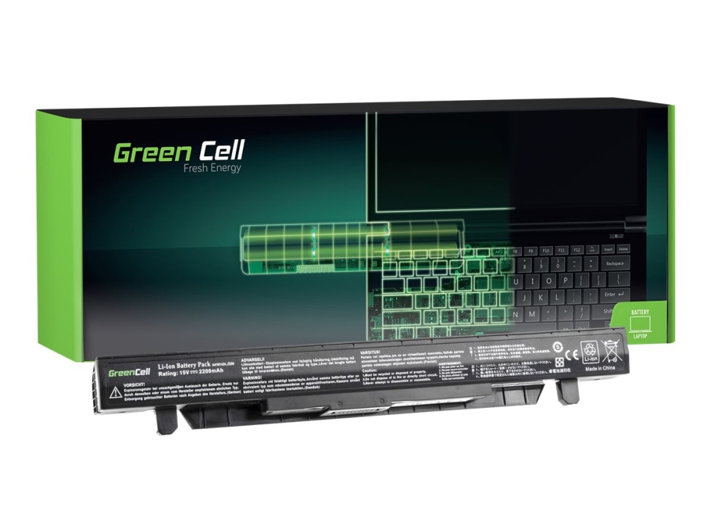 Green Cell - Batteri Til Bærbar Computer (Svarende Til: Asus A41n1424) - Litiumion - 4-Cellet - 2200 Mah - Sort - For Asus Rog Gl552jx Gl552vl Gl552v