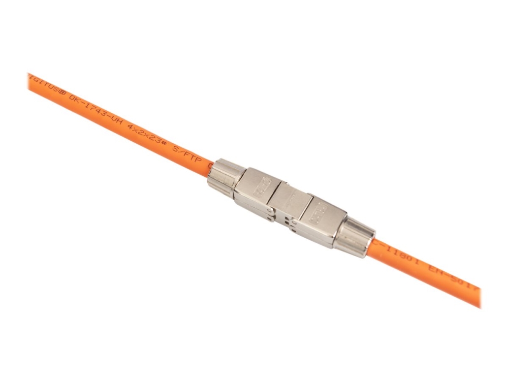Digitus Cat 6A Cat-Verbinder (Kupplung Für Feldanwendungen), 500 Mhz, Edelstahl, Nickel, Zink, Cat6a, -20 - 70 °C, 72,8 Mm, 11,7 Mm