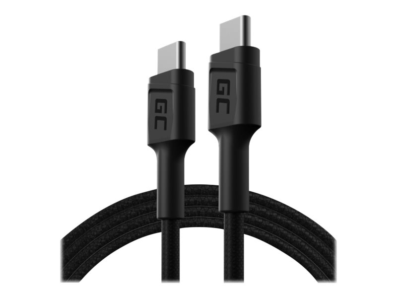 Green Cell Powerstream - Usb-Kabel - Usb-C (Han) Til Usb-C (Han) - Usb 2.0 - 1.2 M - Usb Power Delivery (60W) - Sort