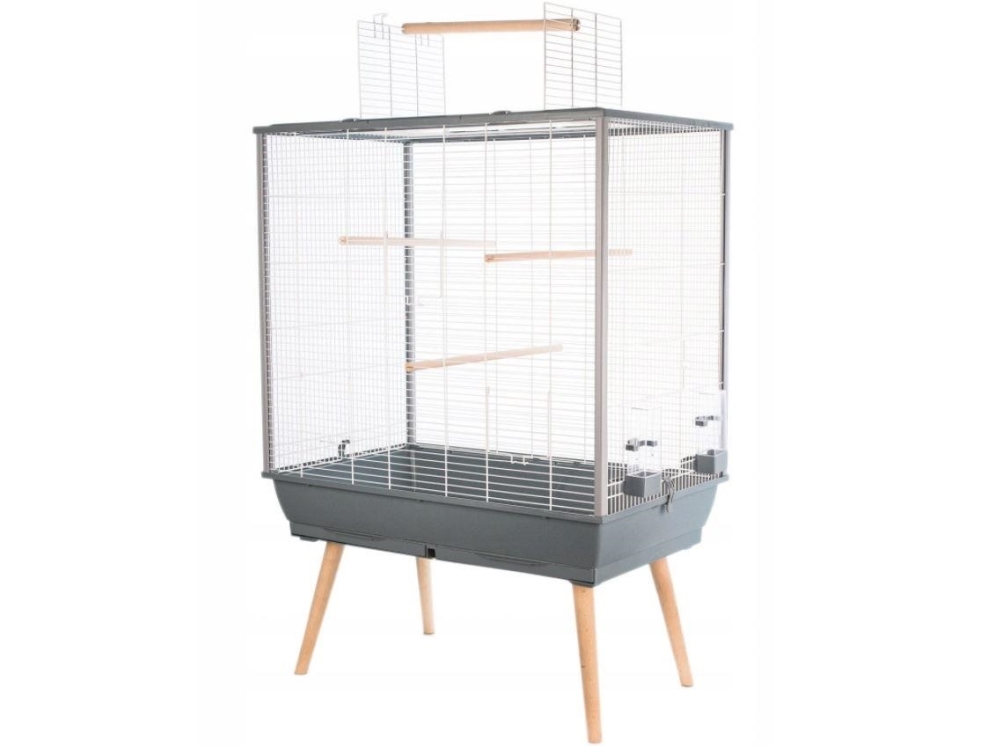 Zolux Neo Jili H80 Grey, bird cage, 78x81x48cm | Sällskapsdjur - Fågel - Burar och tillbehör | GameStuff