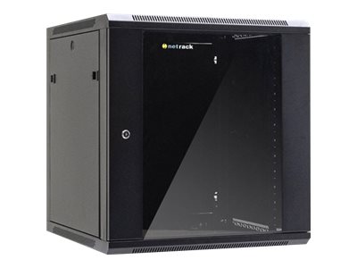 Netrack - Rack-Gehäuse - Wandmontierbar - Schwarz - 12U - 19"