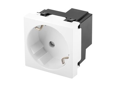 Lanberg - Strømsokkel-Outlet - Type F - 1 Strømsokkel - 16 A - Ac 250 V - Hvid