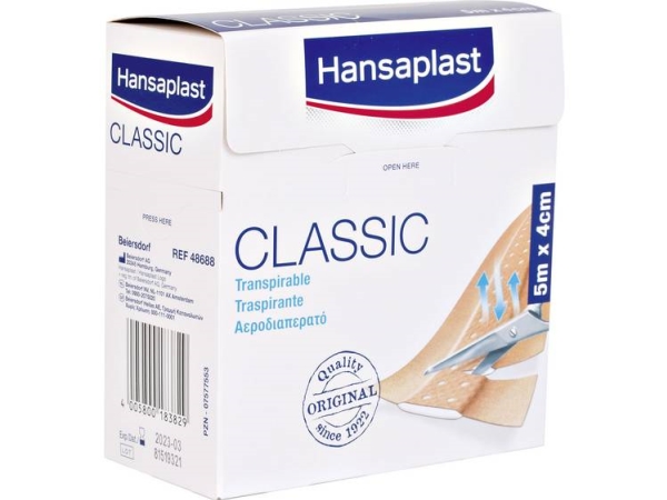 Hansaplast 1556520 Gips, Bindemateriale 5 M X 4 Cm