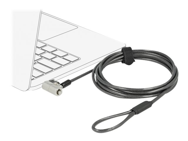 Navilock - Lås för säkerhetskabel - svart, silver - 2 m | Datorer & Surfplattor - Bärbara tillbehör - Övriga tillbehör | GameStuff