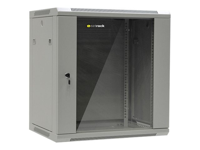 Netrack - Rack-Gehäuse - Wandmontierbar - Grau - 12U - 19"