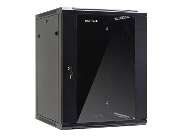 Netrack - Rack - Vægmonterbar - Sort - 15U - 19"