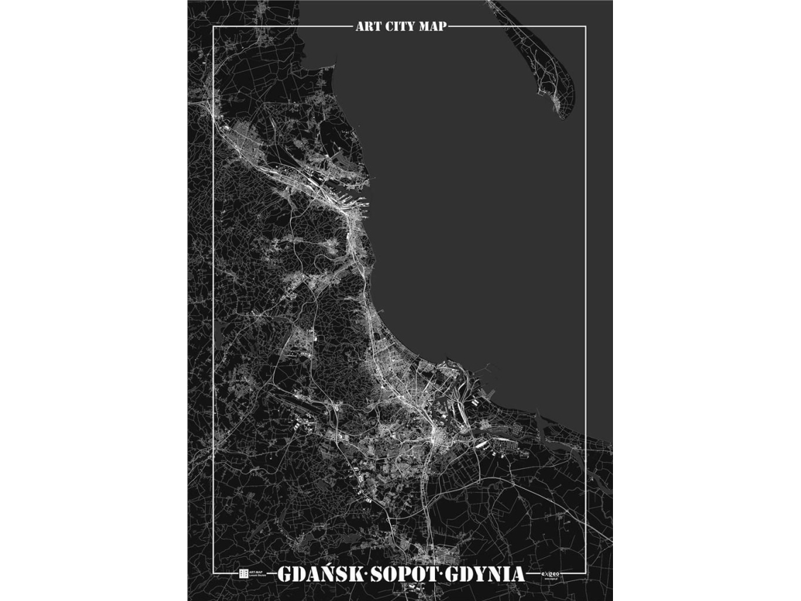 Art-Map Decorative poster - Gdansk, Gdynia, Sopt