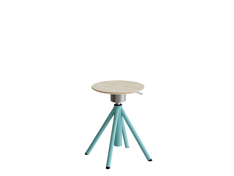 Pall Atlas 2118, vitpigmenterad eklaminat, gula ben, höjd 430-550mm | Möbler - Stolar & Stolmattor - Tillbehör | GameStuff