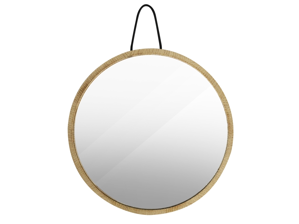 Home>it® spejl med træramme Ø20,5 cm egetræ natur