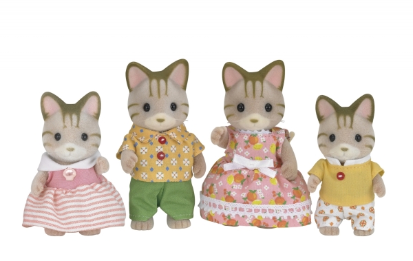 Sylvanian Families Striped Cat Family