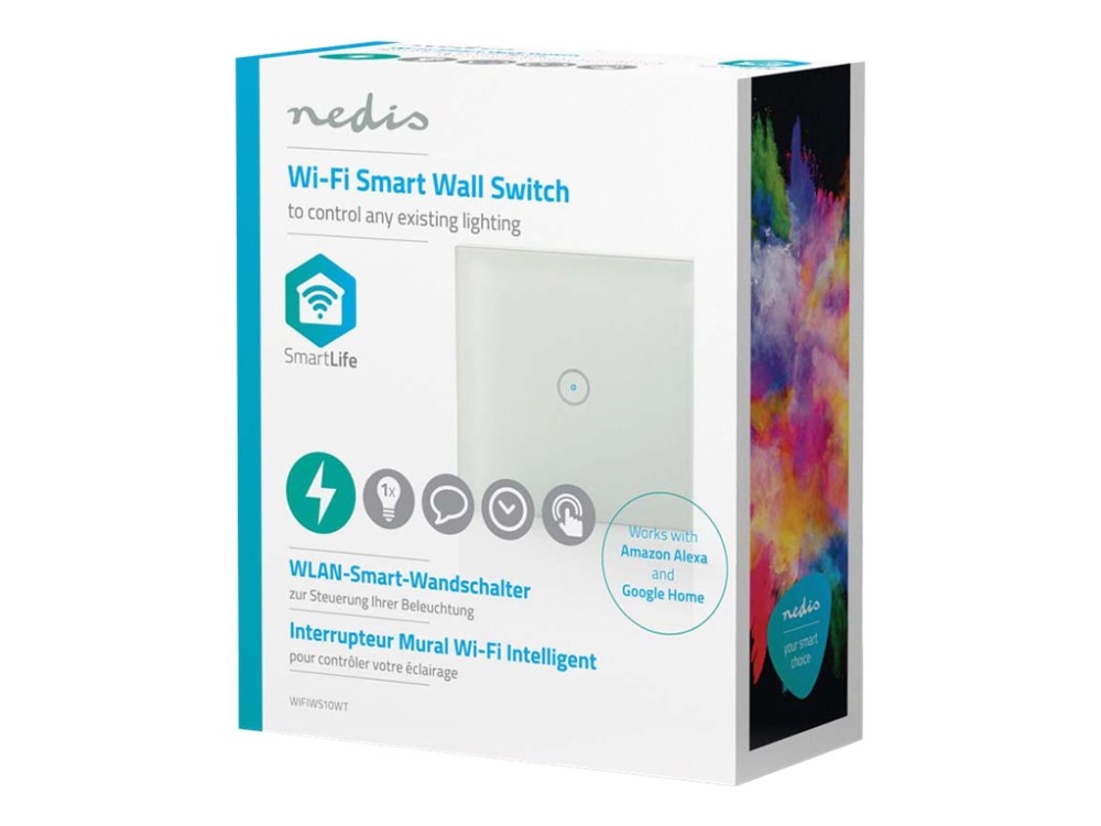 Nedis Wlan Smart Light Switch (Wifiws20wt) - Dual