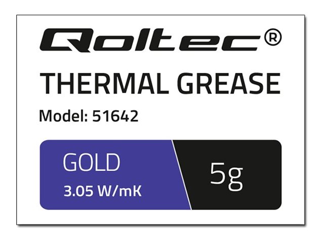 Qoltec 51642, 3,05 W/M·K, Gold, 0,073 °C/W, 5 G, 1 Stück(E)