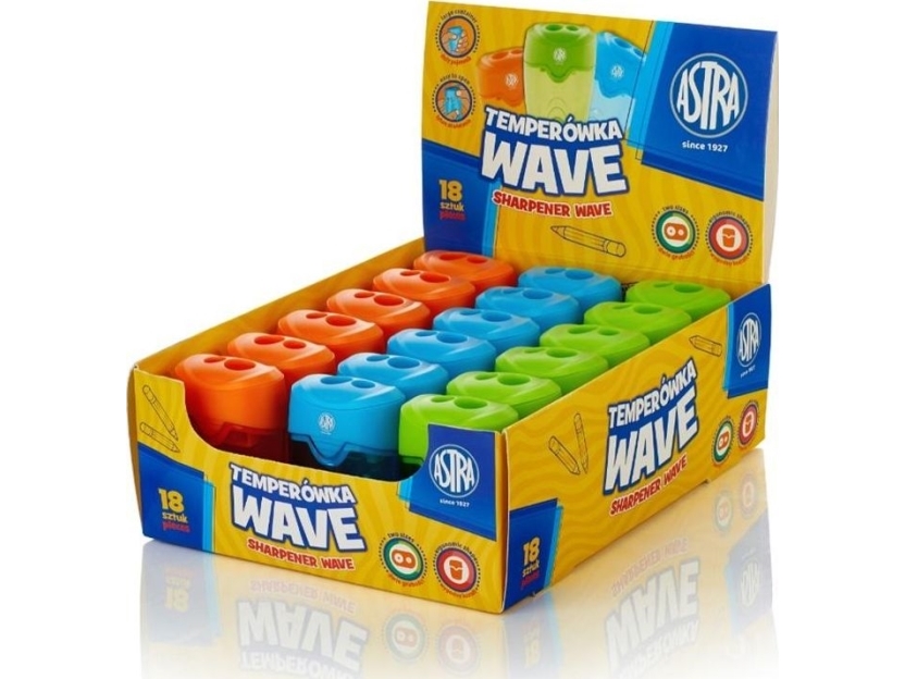 Astra Sharpener with two holes Astra Wave (18 pcs)
