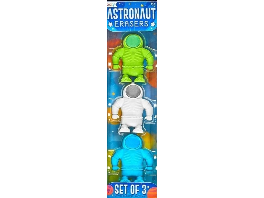 Farverige balloner Viskelæder Astronauter 3 stk