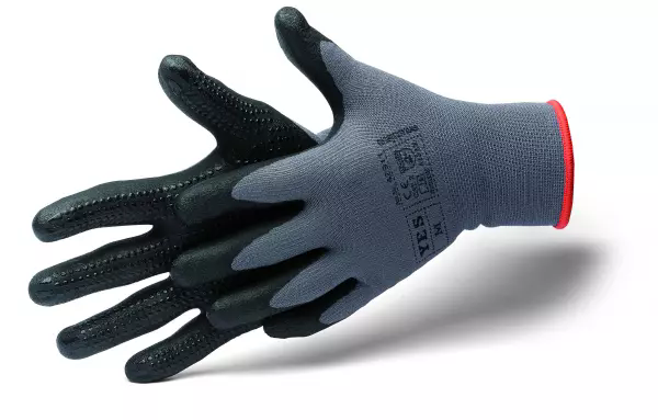 Schuller monteringshandske med dotter - YES Glove Grip XL/10 | Färg & Tillbehör - Tillbehör - Handskar | GameStuff
