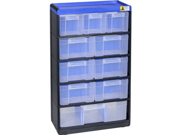 Allit 464640 Magasin Til Smådele Varioplus Pro 53/21 (B X H X T) 300 X 525 X 135 Mm Sort, Blå 1 Stk