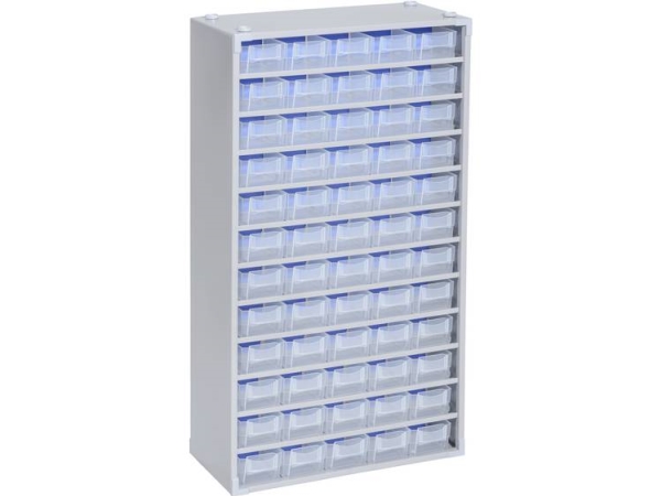 Allit 464830 Magasin Til Smådele Varioplus Prom 57/120 Kan Stables (B X H X T) 300 X 565 X 140 Mm Sølv, Transparent 1 Stk