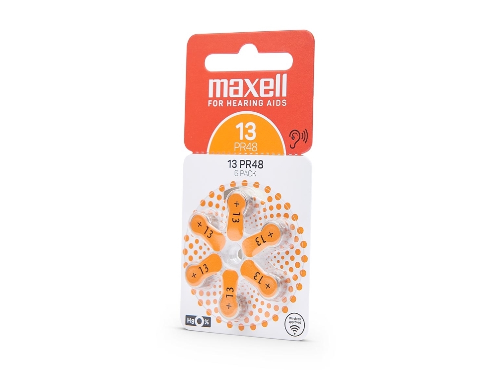 Maxell 790419, Einwegbatterie, Zink-Luft, 1,45 V, 6 Stück(E), 5,4 Mm, 7,9 Mm