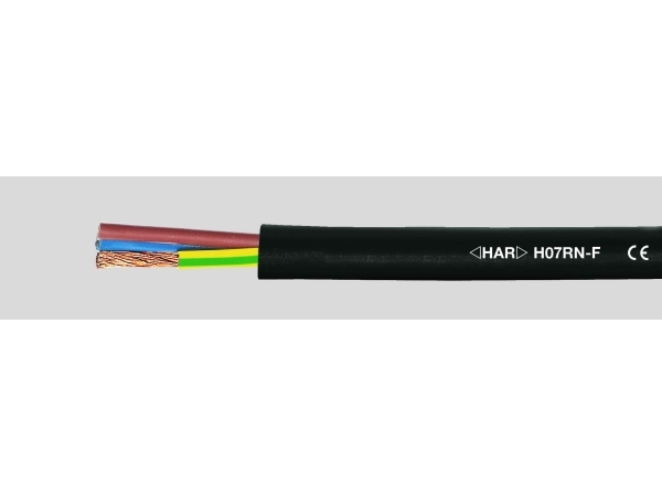 Helukabel H07rn-F, Lavspændingskabel, Sort, Cooper, 1 Mm², 29 Kg/Km, Din Vde 0482-332-1-2, Din En 60332-1-2, Iec 60332-1-2, Din Vde 0473-396, Din En