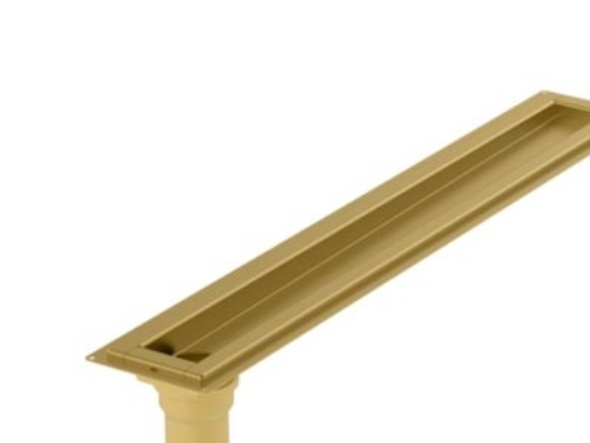 Blücher WATERL. dränering 800 - Golv: betong, mässingsfärgad, Utlopp: Ø50mm, vertikalt, Stål | VVS Artiklar - Dränering - Rist och ram | GameStuff