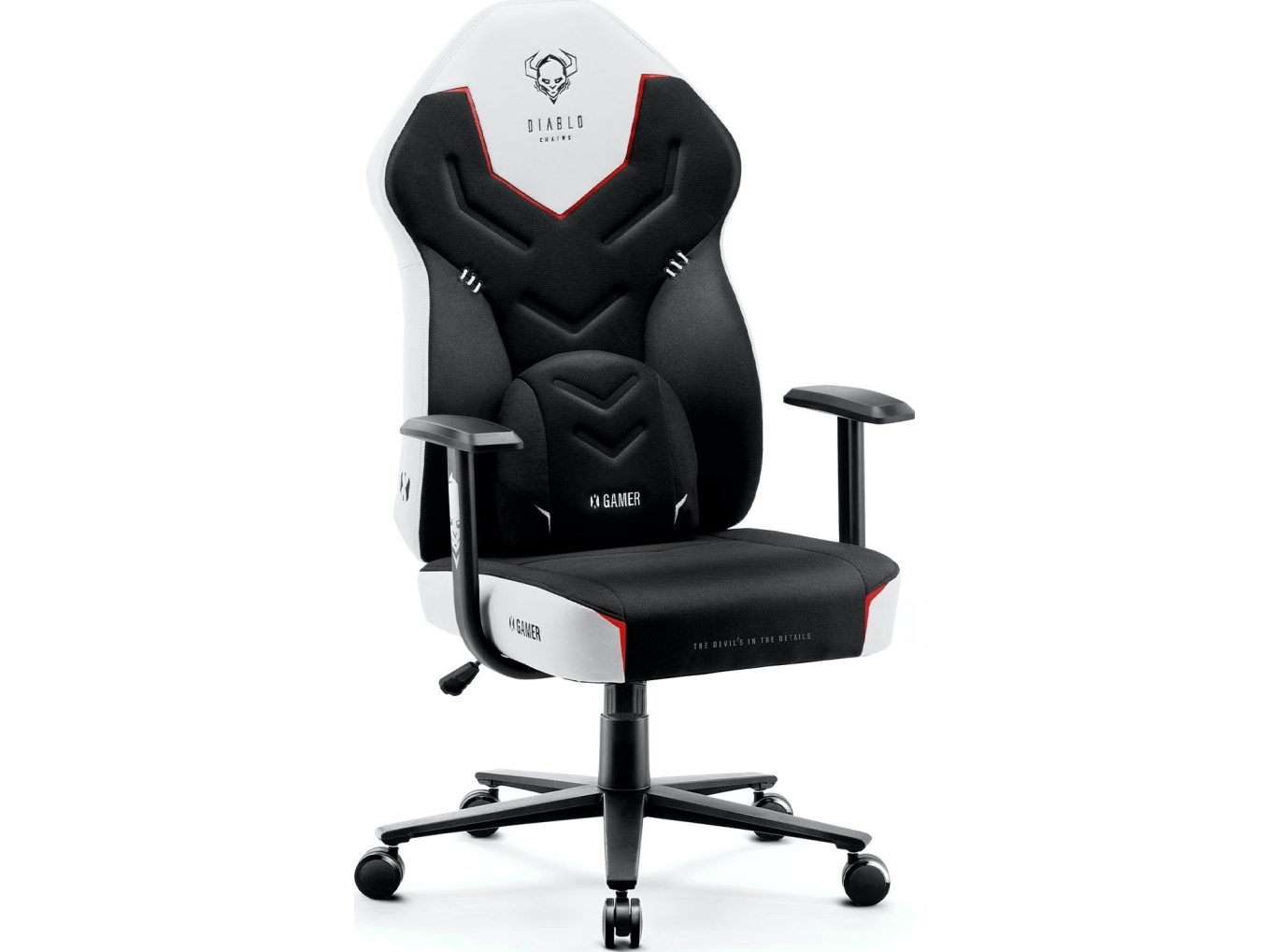 Gaming-Stuhl Diablo X-Gamer, Schwarz/Weiß