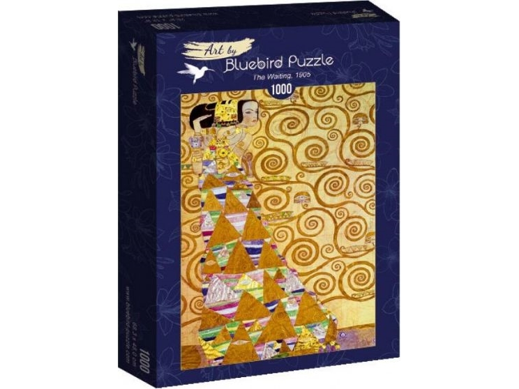 Blauer Vogel Puzzle 1000 Wartende, Gustav Klimt