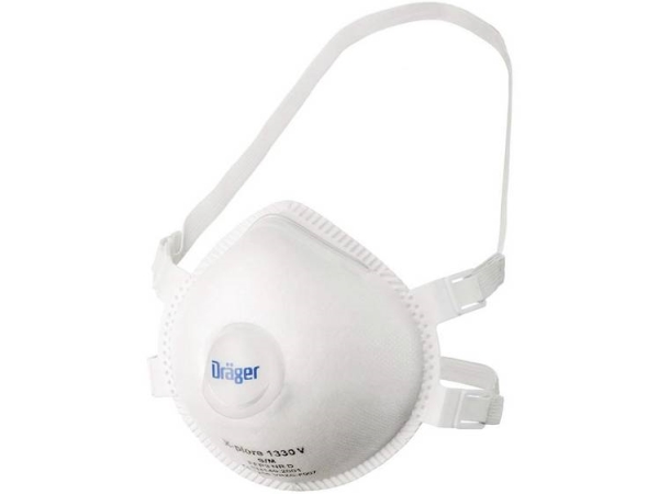 Dräger X-Plore 1330 Ffp3 V Nrd Partikelbeskyttelsesmaske Med Ventil (Pakke A 5 Stk.) (3951217)
