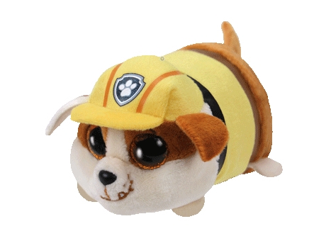 Ty Rubble, Legetøjshund, Brun, Hvid, Gul, Velboa, Hund, Rubble, 1 Stk