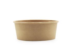 Salatbakke Rund 1200 Ml Ø 170 Mm H70 Mm Brun Kraft/Pe,6 Ps X 50 Stk/Krt