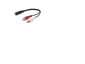Goobay 50442, 3.5Mm, Weiblich, 2 X Rca, Männlich, 1,4 M, Schwarz, Rot, Weiß