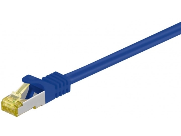 Goobay Rj45 Patchkabel Cat 6A S/Ftp (Pimf), 500 Mhz Mit Cat 7 Rohkabel, Blau, 30M, 30 M, Cat7, S/Ftp (S-Stp), Rj-45, Rj-45, Blau