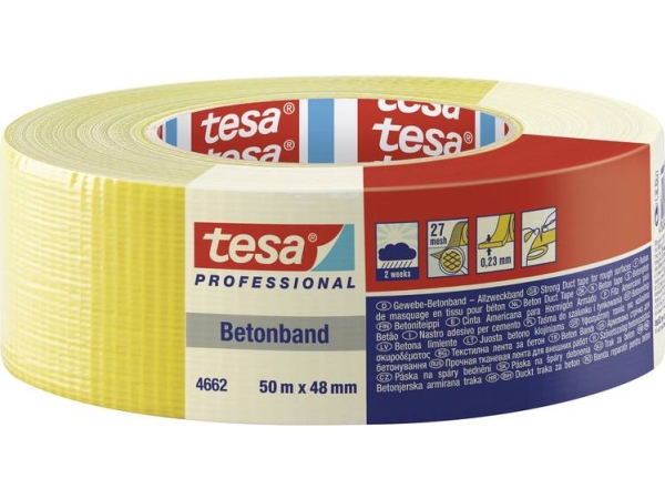 Tesa Tesa 04662-00199-00 Tekstiltape Tesa Professional Gul (L X B) 50 M X 48 Mm 1 Stk