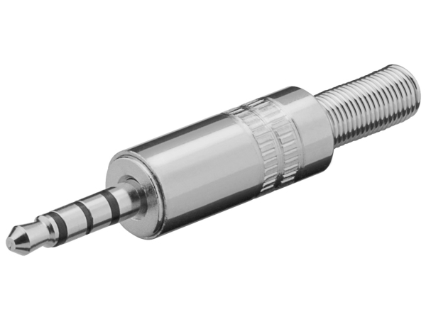 Goobay 27693, 3.5 mm, Silver, Hankoppling, Rak, Metall, RoHS | Datortillbehör - Kablar & adaptrar - Ljudkablar | GameStuff