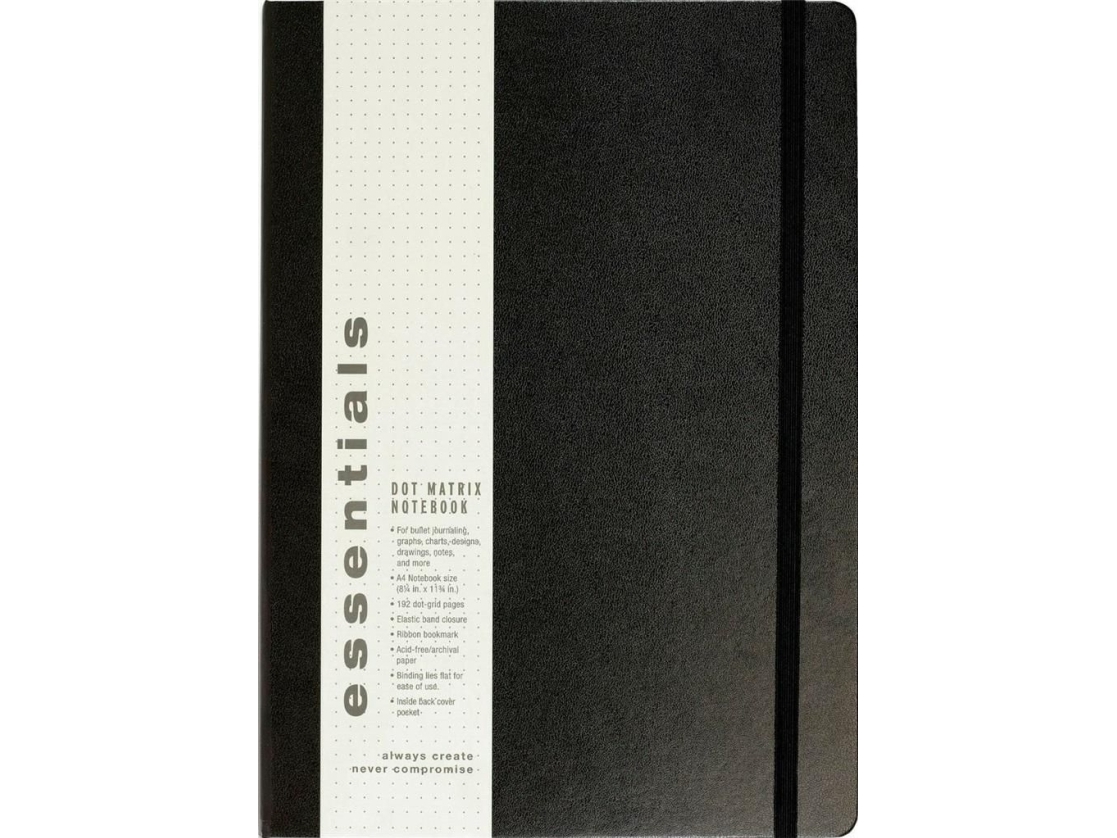 Peter Pauper Press Essentials Notesbog ekstra stor med sorte prikker