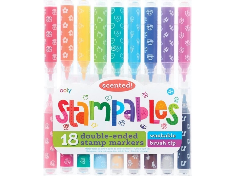 Colorful Balloons Felt Markers With Stamps Stampables 18Kol