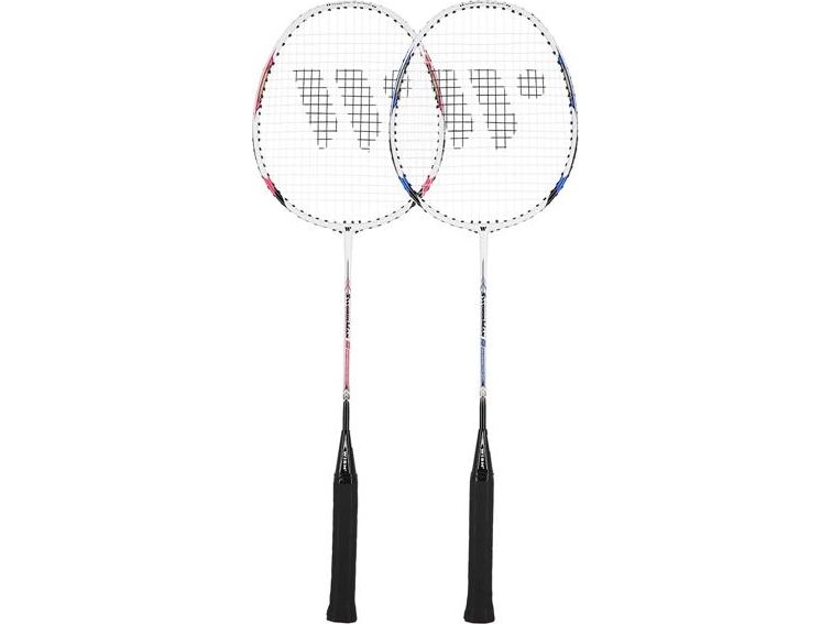 Wish Steeltec 9K Badminton-Schläger-Set Rot+Blau Wish