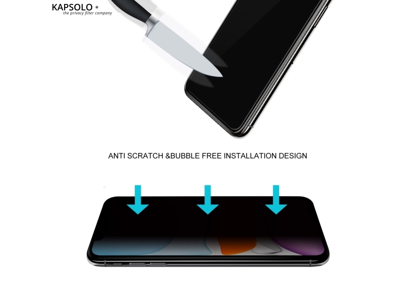 Kapsolo Privacy Tempered Glass Screen Protection
