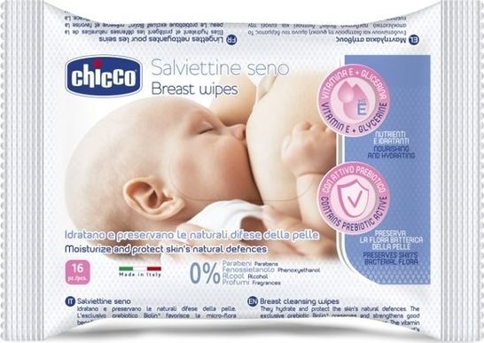 Chicco 916500-Breast Wipes 16Pcs