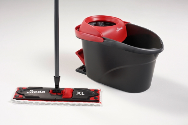 Vileda Ultramat Turbo Xl Reinigungsmopp Dry&Ampwet Mikrofaser Schwarz, Rot