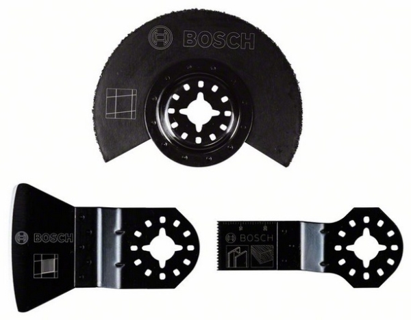 Bosch - Plunge cut and segment saw blade set - för trä, metall - 3 delar - Starlock | Elverktyg - Tillbehör - Tillbehör till Sticksåg | GameStuff